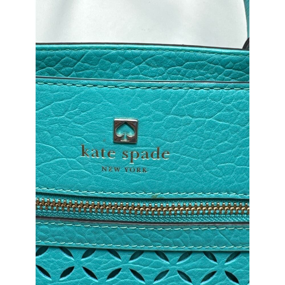 Kate Spade Perri Lane Laser Cut Crossbody Bag, Purse , Teal - Picture 5 of 14